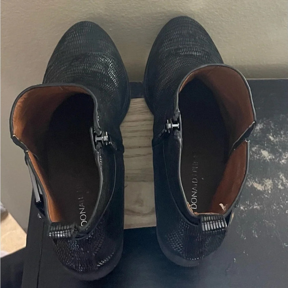 Donald Pliner Metallic Lizard Print Leather Boot Size 7 Goth Unique Rock - Picture 6 of 11